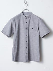 コンパクトサッカーバンドカラー半袖シャツ