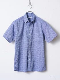 アイビージャカード半袖ボタンダウンシャツ
