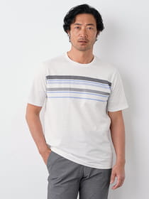 パネルボーダー半袖Tシャツ