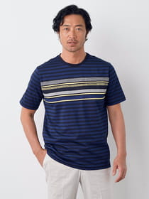 パネルボーダー半袖Tシャツ