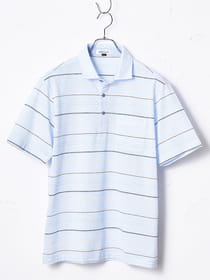 マルチボーダー半袖ポロ