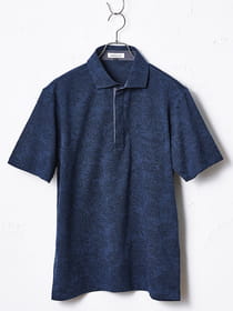 パイナップルジャカード半袖ZIPポロ