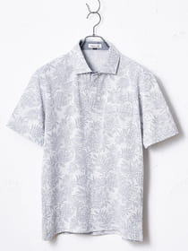 パイナップルジャカード半袖ZIPポロ