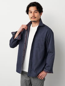 ≪WEB限定/1,111円OFF！対象商品≫バックストライプリバーシブルシャツアウター
