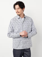 中花プリント長袖シャツ / MADE WITH LIBERTY FABRIC（7202205）｜men