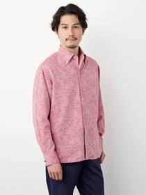 ボタニカルジャカード長袖シャツ