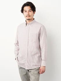 バスケットチェック長袖シャツ