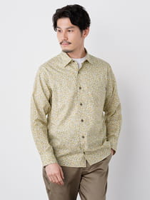 タイニープラントプリント長袖シャツ