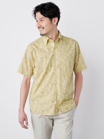 スプリングフラワープリント半袖シャツ