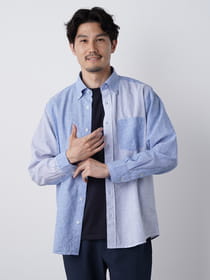夏長クレイジーパターンシャツ
