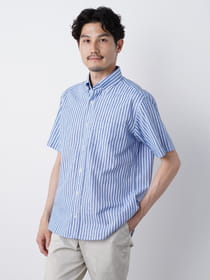 【サプライズセール！対象アイテム】ブルーヘアライン半袖シャツ