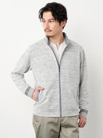 撚り杢ワッフルフルZIP