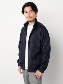 地柄フリースフルZIP