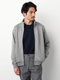 地柄フリースフルZIP