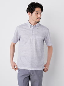 リネントップジャージ半袖ポロ