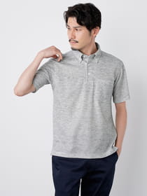 リネントップジャージ半袖ポロ