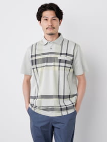 ビッグチェック半袖ポロ