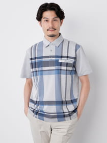 ビッグチェック半袖ポロ
