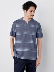 ブロックボーダー半袖Tシャツ