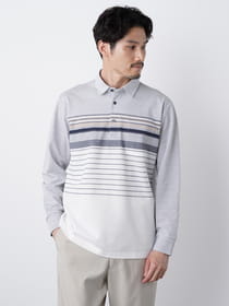 夏長パネルボーダーポロ