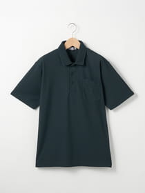 ランダムリブ半袖ポロ