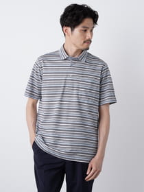 ≪WEB限定/1,111円OFF！対象商品≫エスニックボーダー半袖ポロ