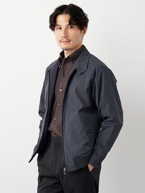 グログランピーチハリントンジャケット