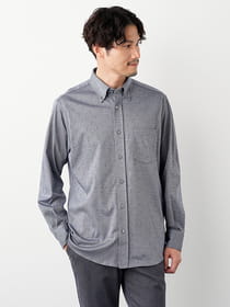 小紋ジャカードジャージシャツ