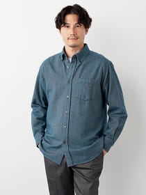 ミックスヘリンボンストライプシャツ