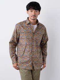 グレーププリントシャツ / made with LIBERTY FABRIC