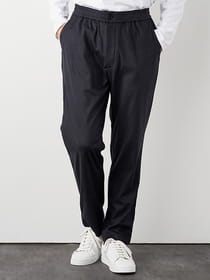 ツイルプリント裏起毛イージーパンツ