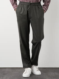 ツイルプリント裏起毛イージーパンツ