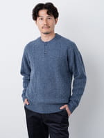 休日と詩　コットンヘンリーネックプルオーバー zeroオーガニックコットンストレッチヘンリーネックプルオーバー
