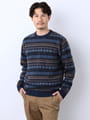 フェアアイルクルーネックニット