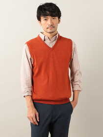 【3buy40%OFF！対象商品】ウォッシャブルニットベスト/刺しゅう入り