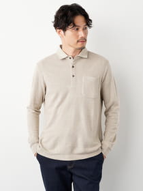 【3buy40%OFF！対象商品】アクリルレーヨンカノコ長ポロ