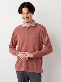 【3buy40%OFF！対象商品】アクリルレーヨンカノコ長ポロ