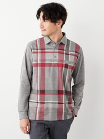 ビッグチェック長ポロ