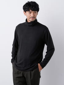 アクリルレーヨンタートルネック