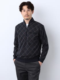 アーガイル総柄プルオーバー