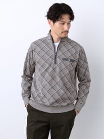 アーガイル総柄プルオーバー