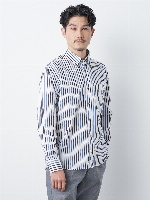 マルチドビーストライプ長袖シャツ（7204214）｜men（メンズ