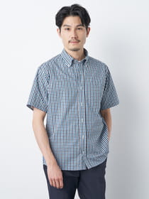 【ブラックフライデー/特別価格】ダイヤジャカードチェック半袖シャツ