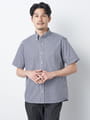ダイヤジャカードチェック半袖シャツ