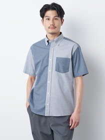 【3buy40%OFF！対象商品】メランジクレイジーチェック半袖シャツ