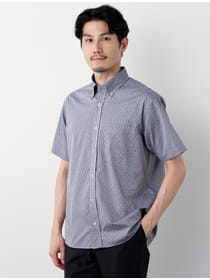 小紋ジャカード半袖シャツ