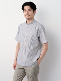 シンプル／洗える】コットン ベーシックシャツ（シャツ