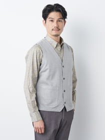 【ブラックフライデー/特別価格】撚り杢カノコカットソーベスト