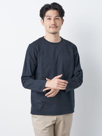 【ブラックフライデー/特別価格】４０／２天竺ベーシック長袖Ｔシャツ