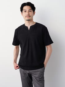 【3buy40%OFF！対象商品】リンクスキーネック半袖Ｔシャツ
